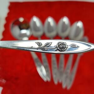 7X Serving Oneida Community Stainless Steel My Rose Spoons Ladle Spreader Sugar